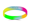 "Peace" Charity Bracelet (Rainbow) image